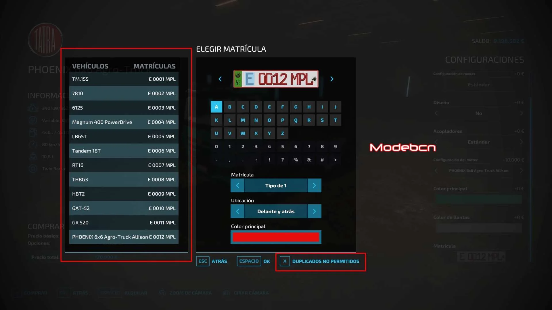 License Plate Manager ESPANOL v1.0.0.1 FS22