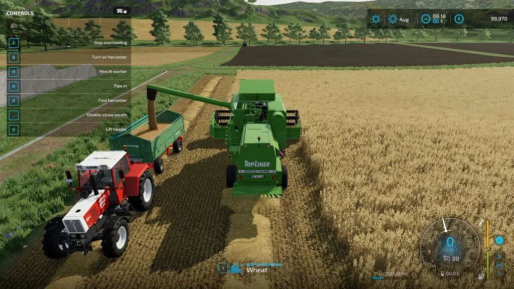 Manual Combine Discharge v1.0 FS22 FS22 Mod Free Download