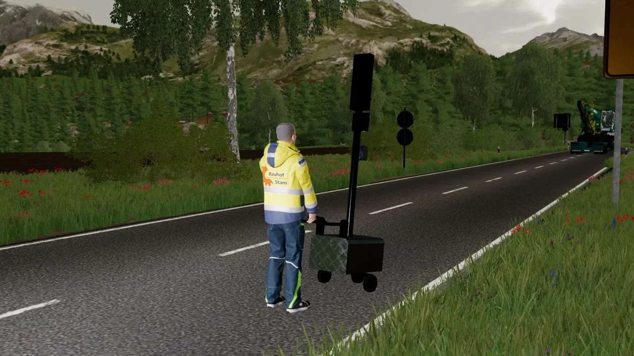 Mobile construction site traffic lights v1.1 FS22