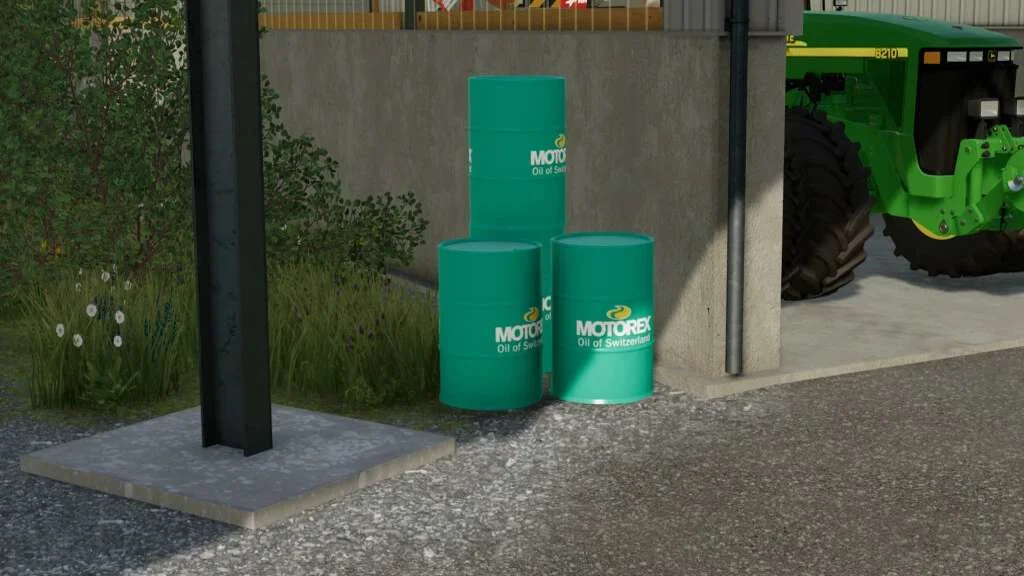 Motorex Oilbarrel/Flag v1.0 FS22 FS22 Mod Free Download