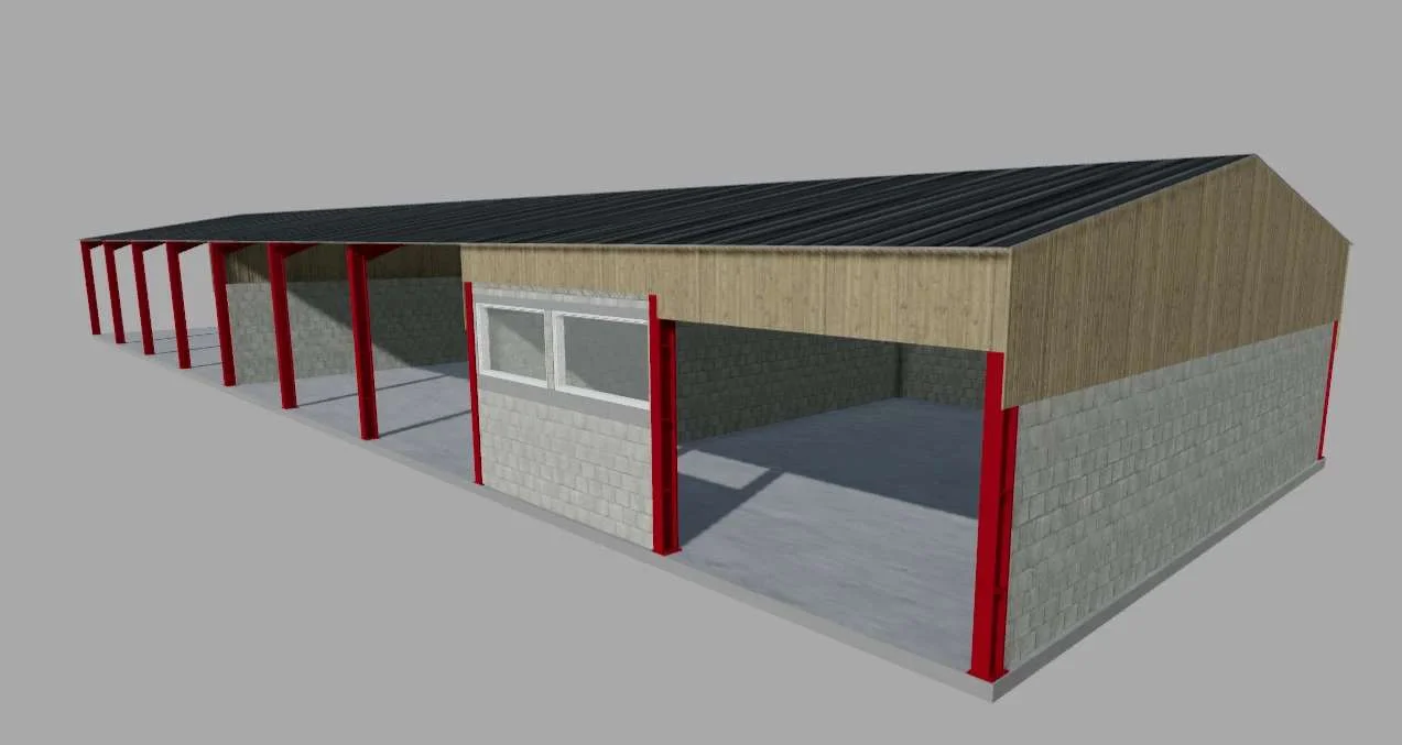Pack of two building (wood and metal) v1.0 FS22 FS22 Mod Free Download