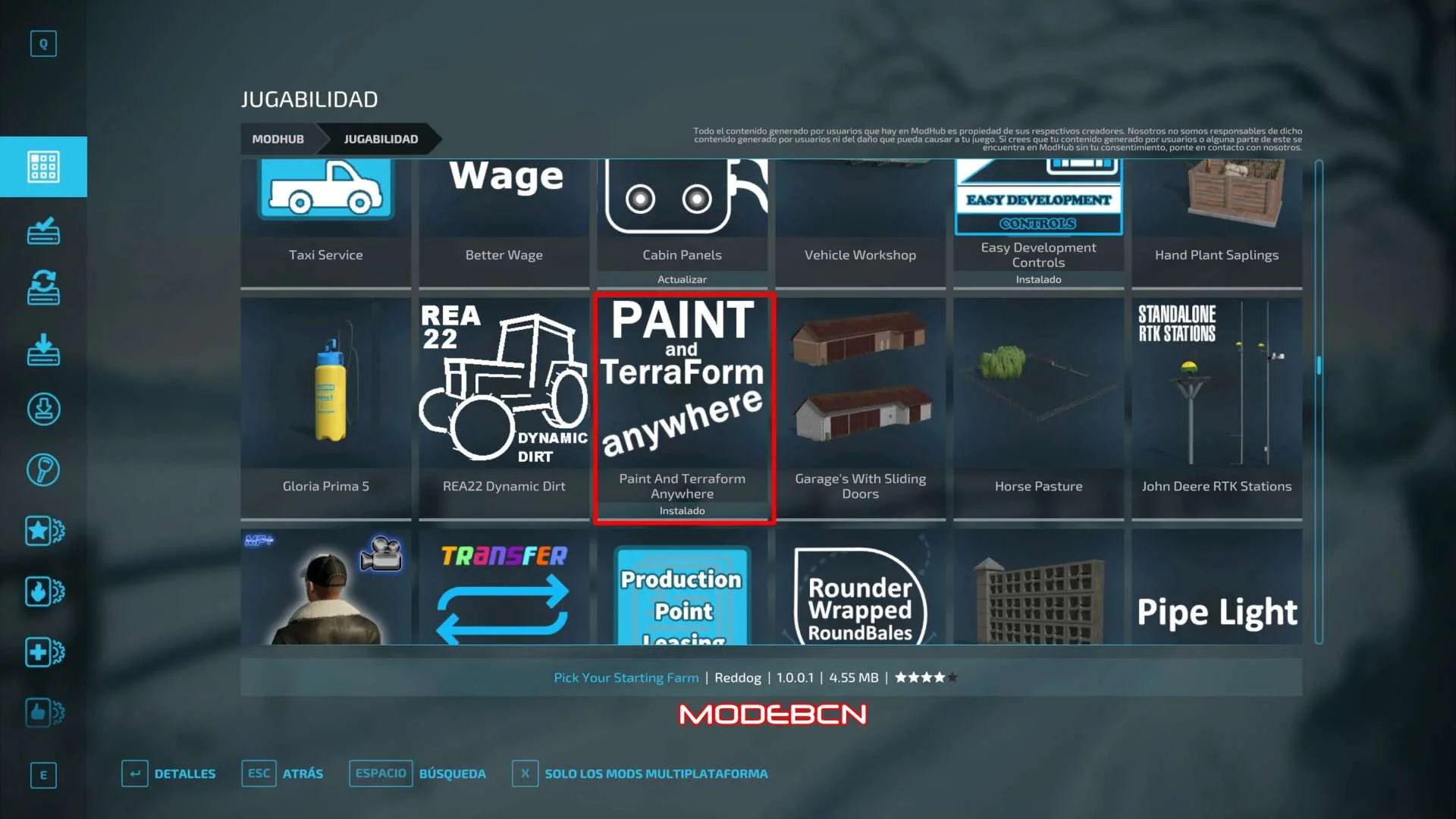 Paint And Terraform Anywhere ESPANOL v1.1 FS22 FS22 Mod Free Download