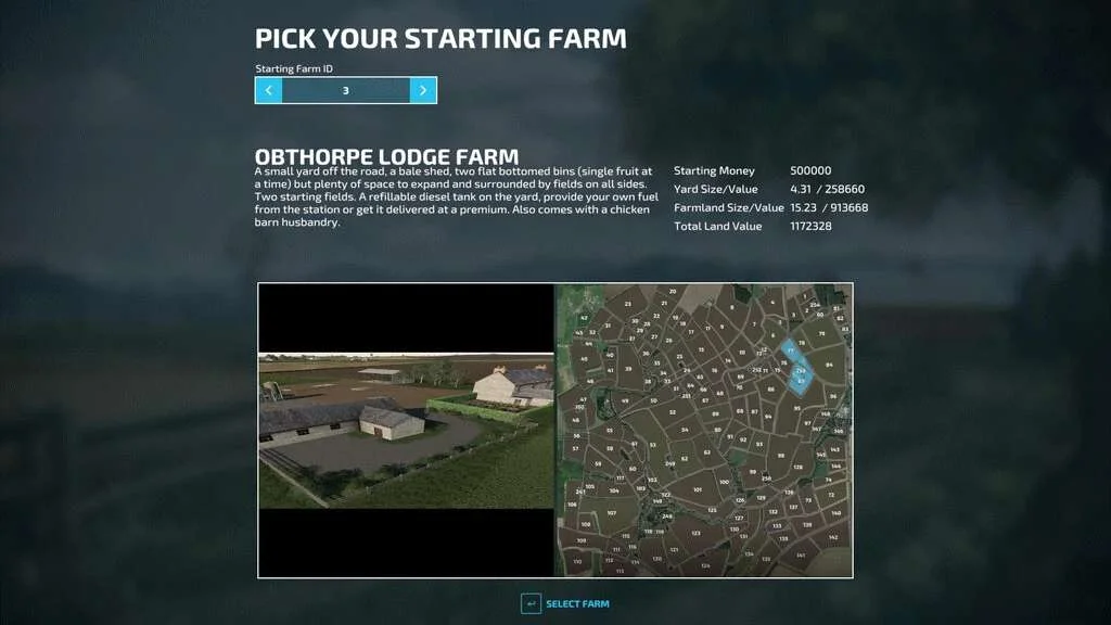 Pick Your Starting Farm v1.0 FS22 FS22 Mod Free Download