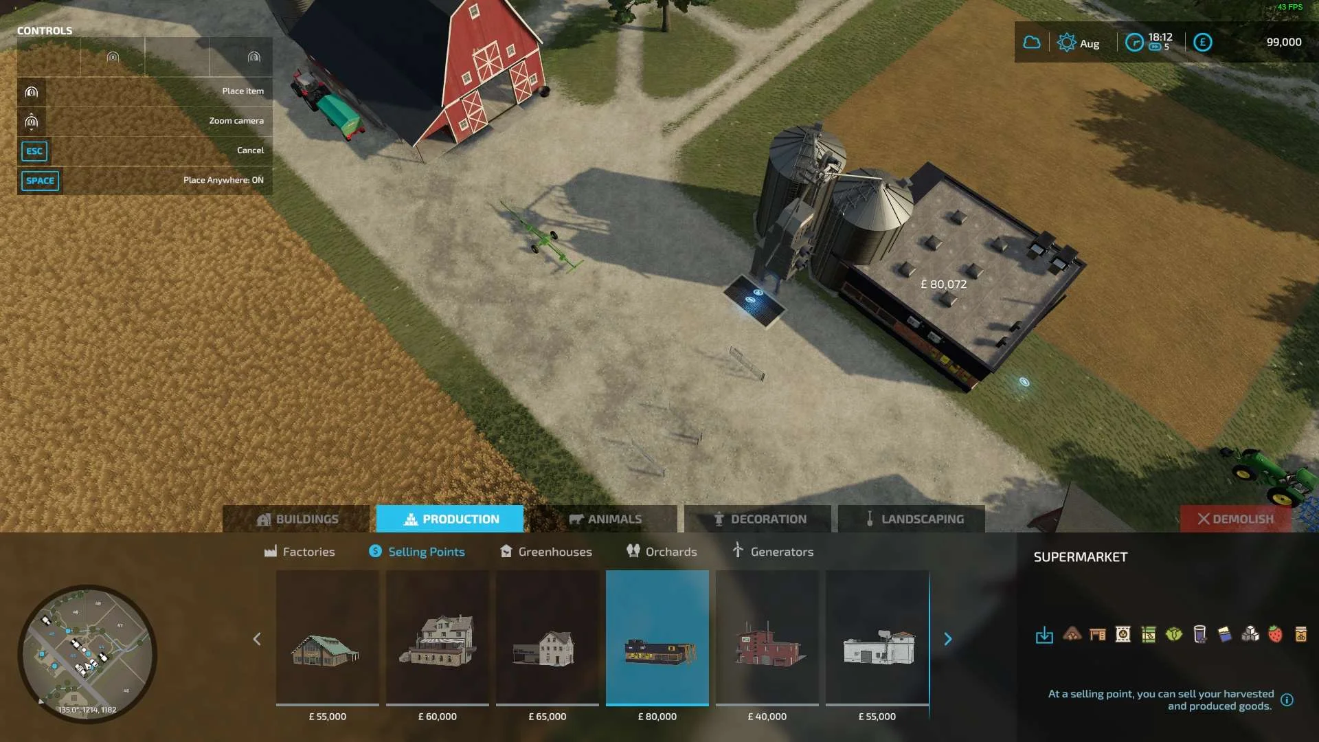 Place Anywhere by Ian898 v1.0 FS22 FS22 Mod Free Download
