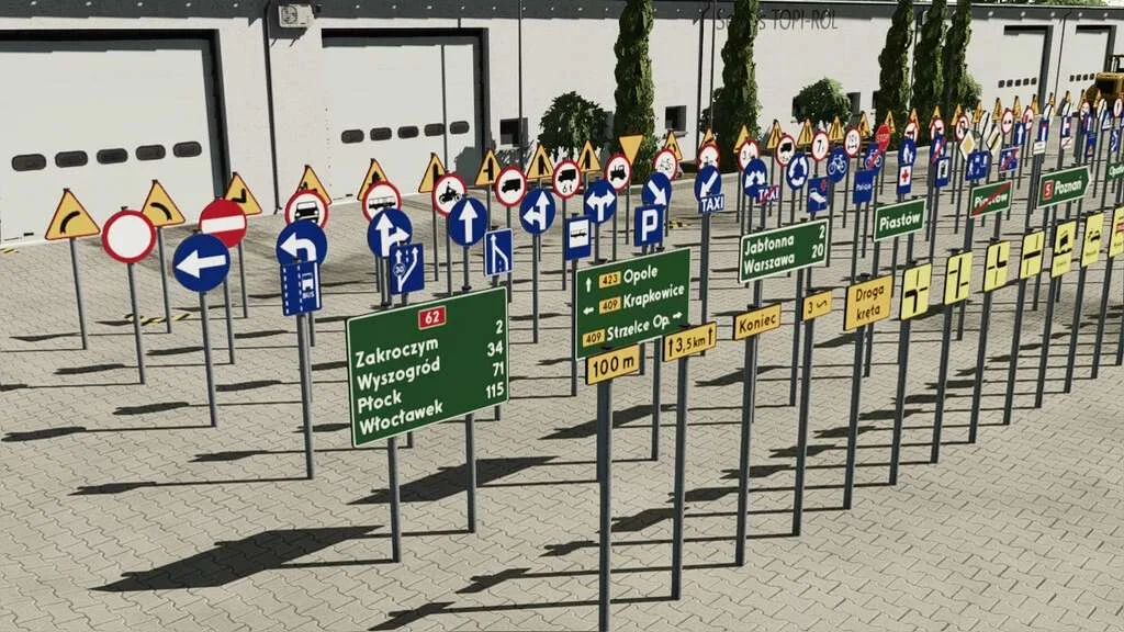 Polish Road Signs v1.0 FS22 FS22 Mod Free Download