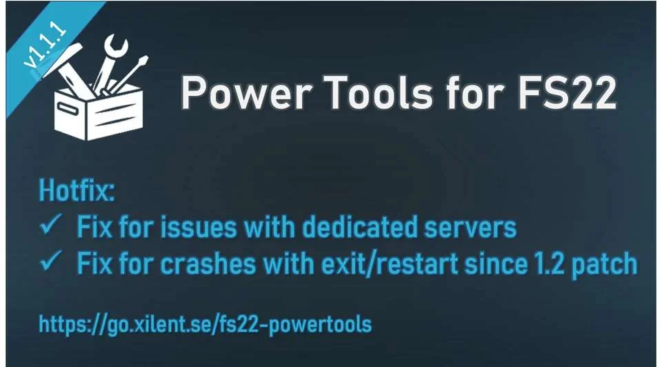 Power Tools (FIXED) v1.0 FS22 FS22 Mod Free Download