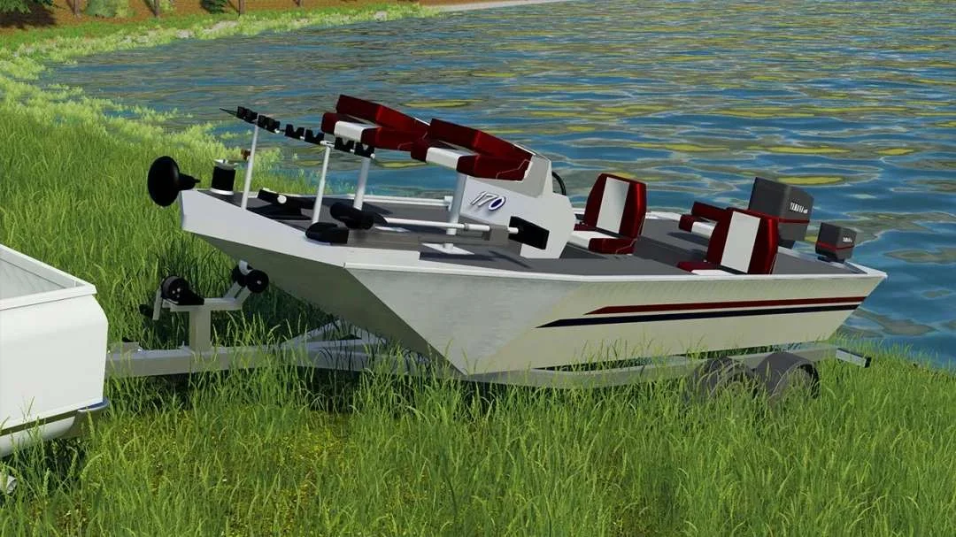 Prop Fishing Boat on Trailer v1.0 FS22 FS22 Mod Free Download