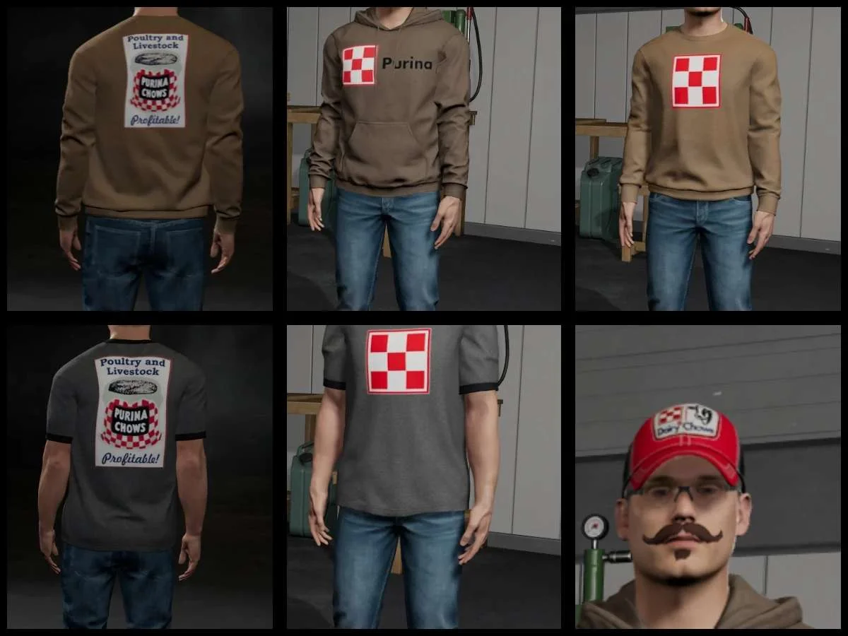 Purina Feeds themed clothing pack v1.0 FS22