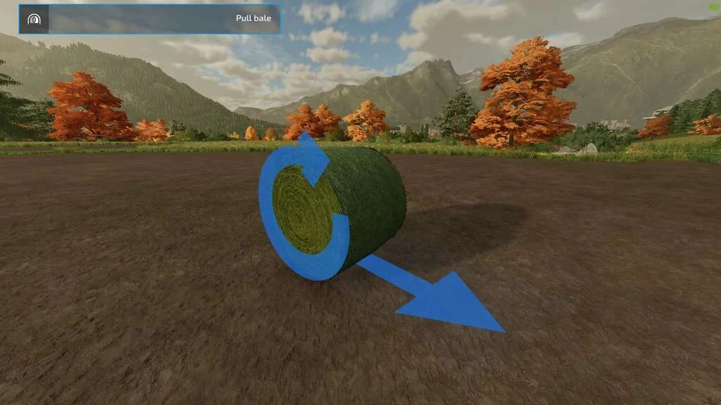 Push Round Bales v1.0 FS22 FS22 Mod Free Download