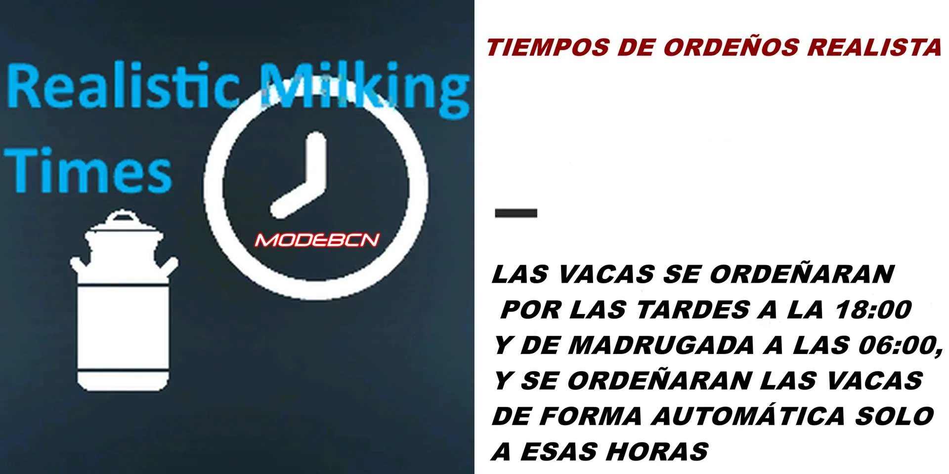 RDM Realistic Milking Time ESPANOL V1.0 FS22 FS22 Mod Free Download