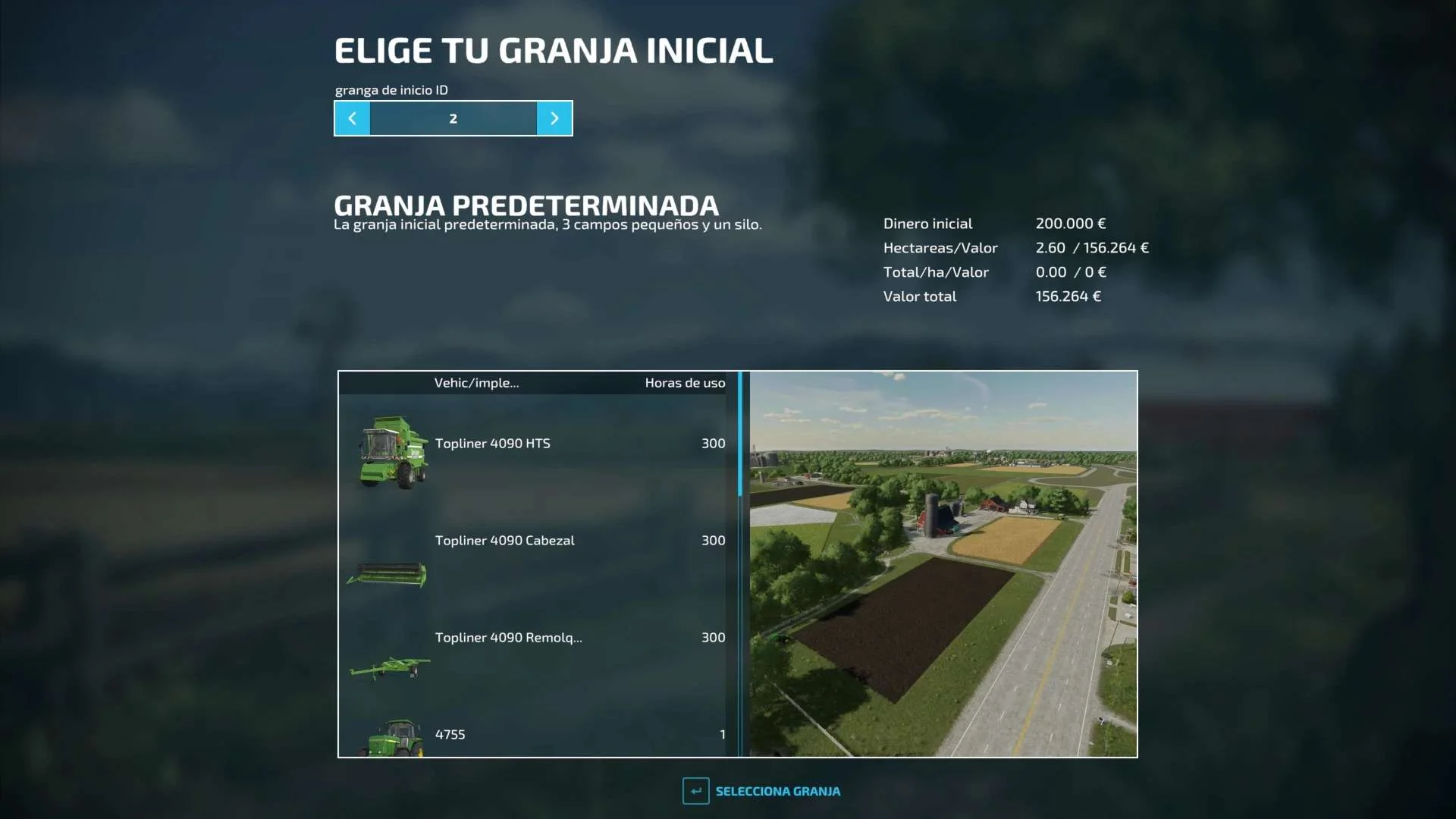 RDM StartFarmPicker Spanish v1.0.0.1 FS22