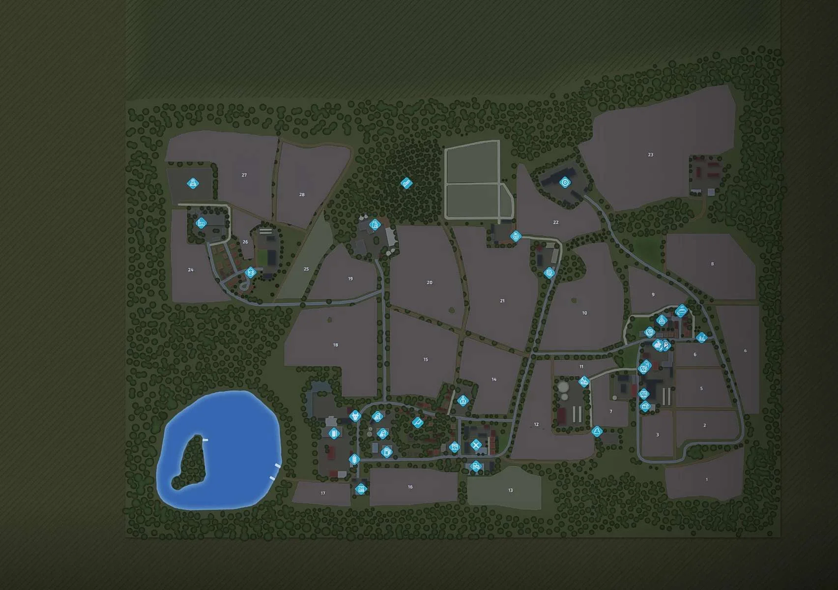 RealGPS Hof Bergmann Custom PDA Map v1.0 FS22 FS22 Mod Free Download