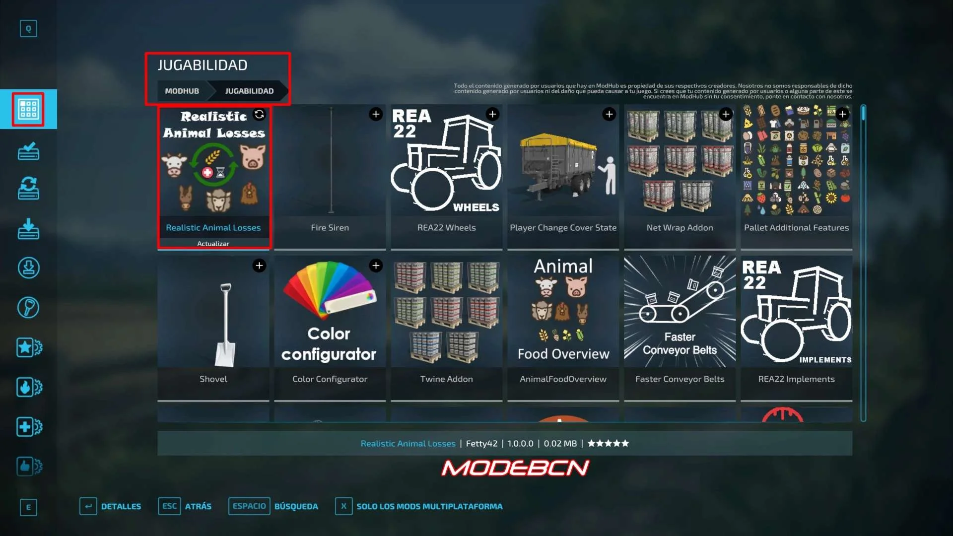 Realistic Animal Losses ESPANOL v1.0.1 FS22