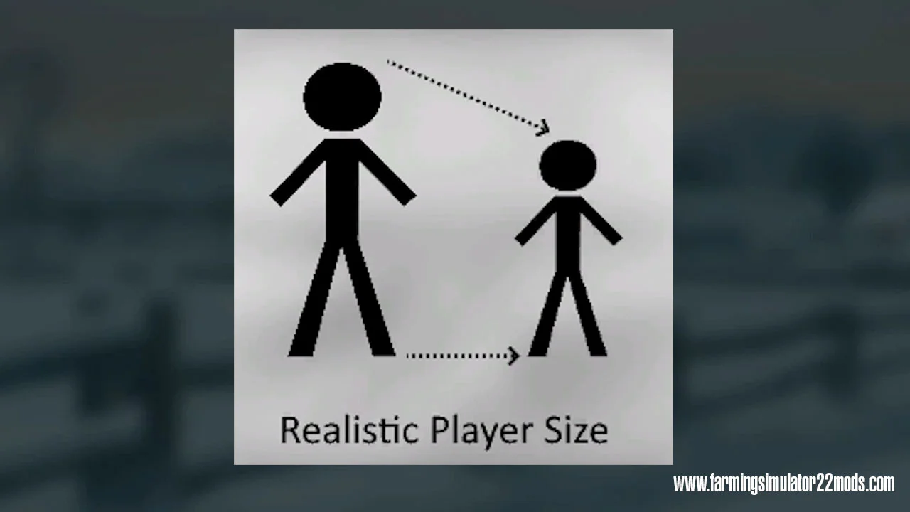 Realistic Player Size V1.0 FS22 FS22 Mod Free Download