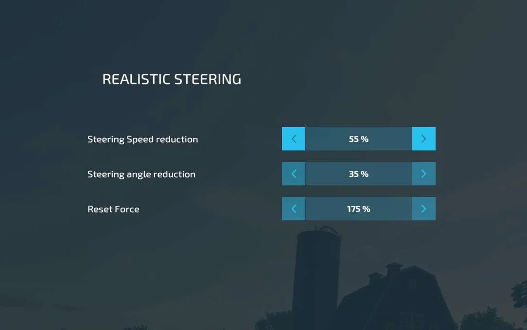 Realistic Steering v1.0 FS22 FS22 Mod Free Download