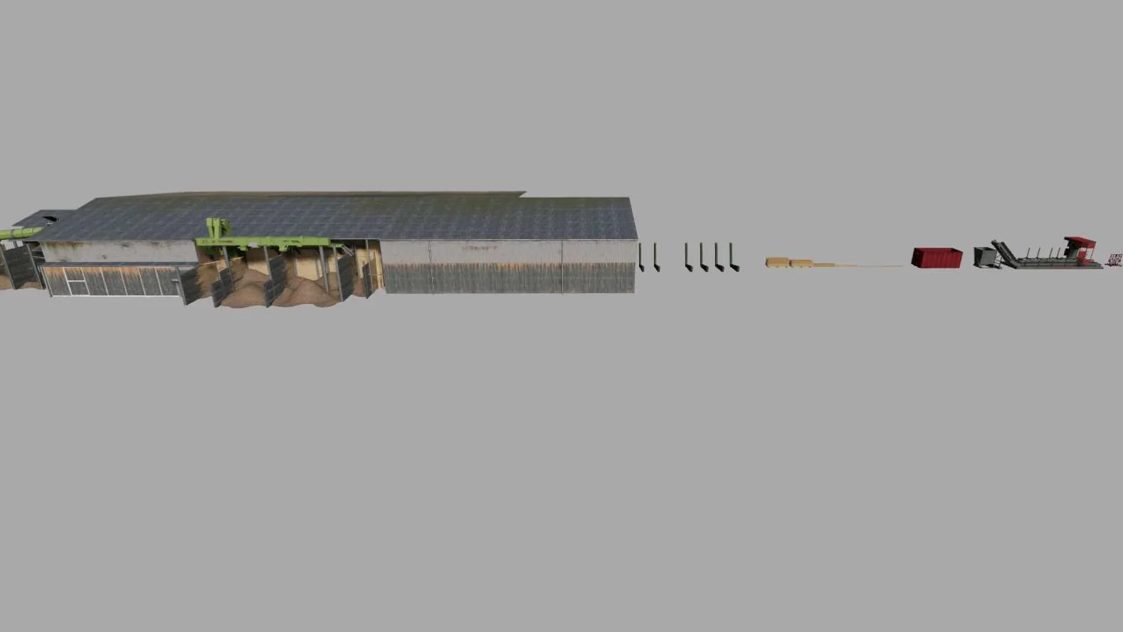Sawmill Deco Pack (PREFAB) v1.0 FS22 FS22 Mod Free Download