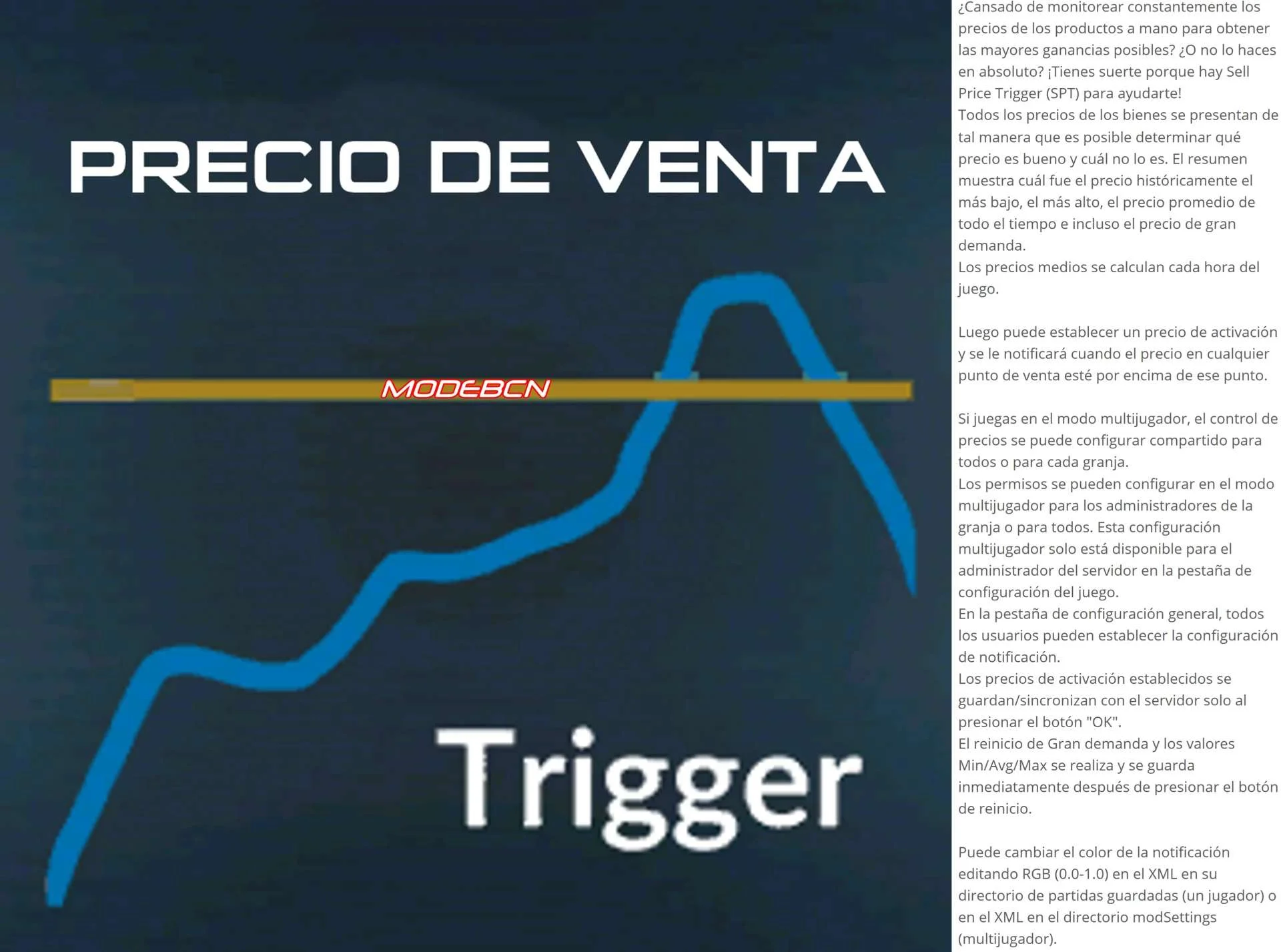 Sell Price Trigger ESPANOL V1.2.1.4 FS22 FS22 Mod Free Download