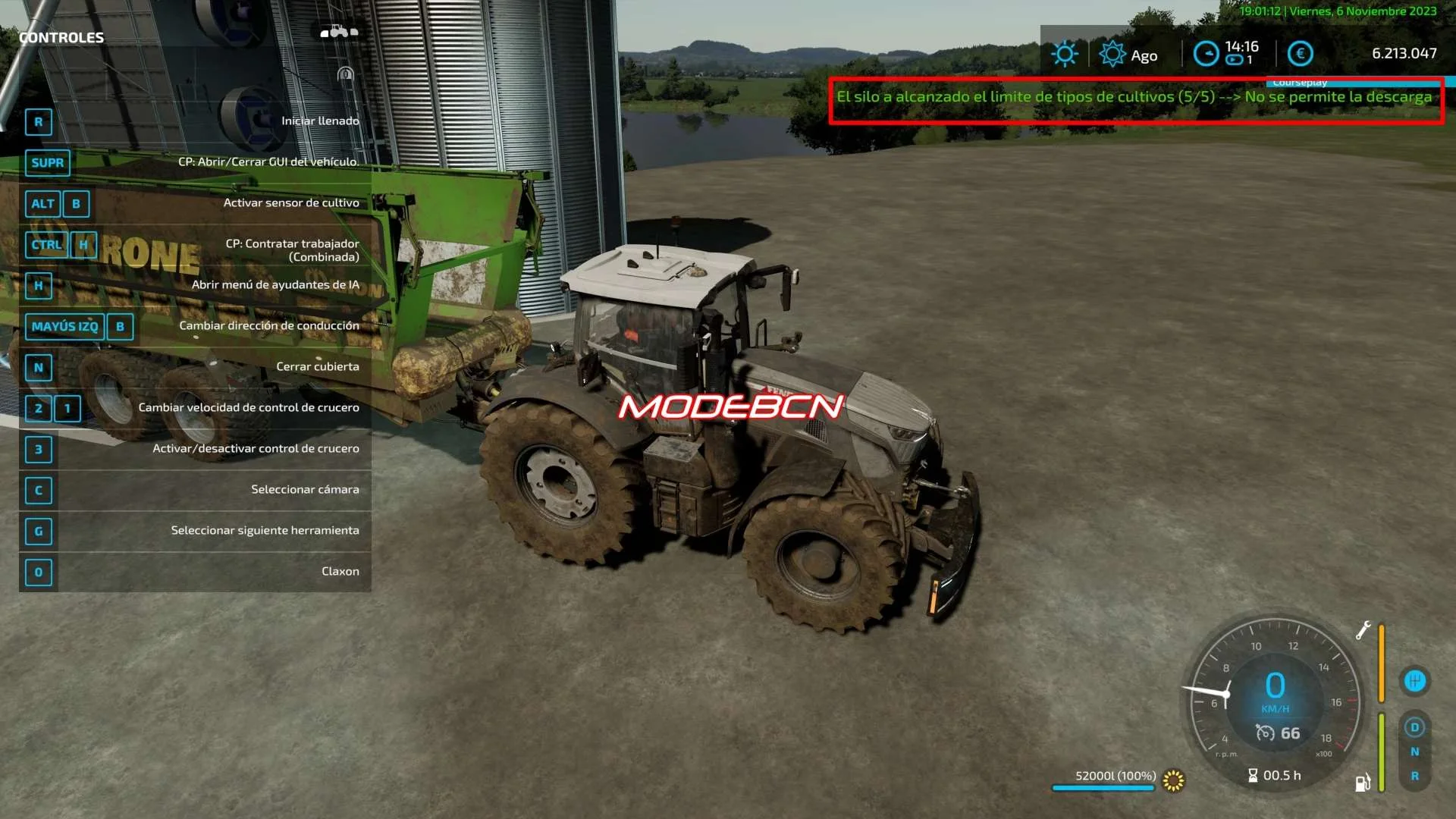 Silo Fill type Limiting ESPANOL v1.0.1 FS22