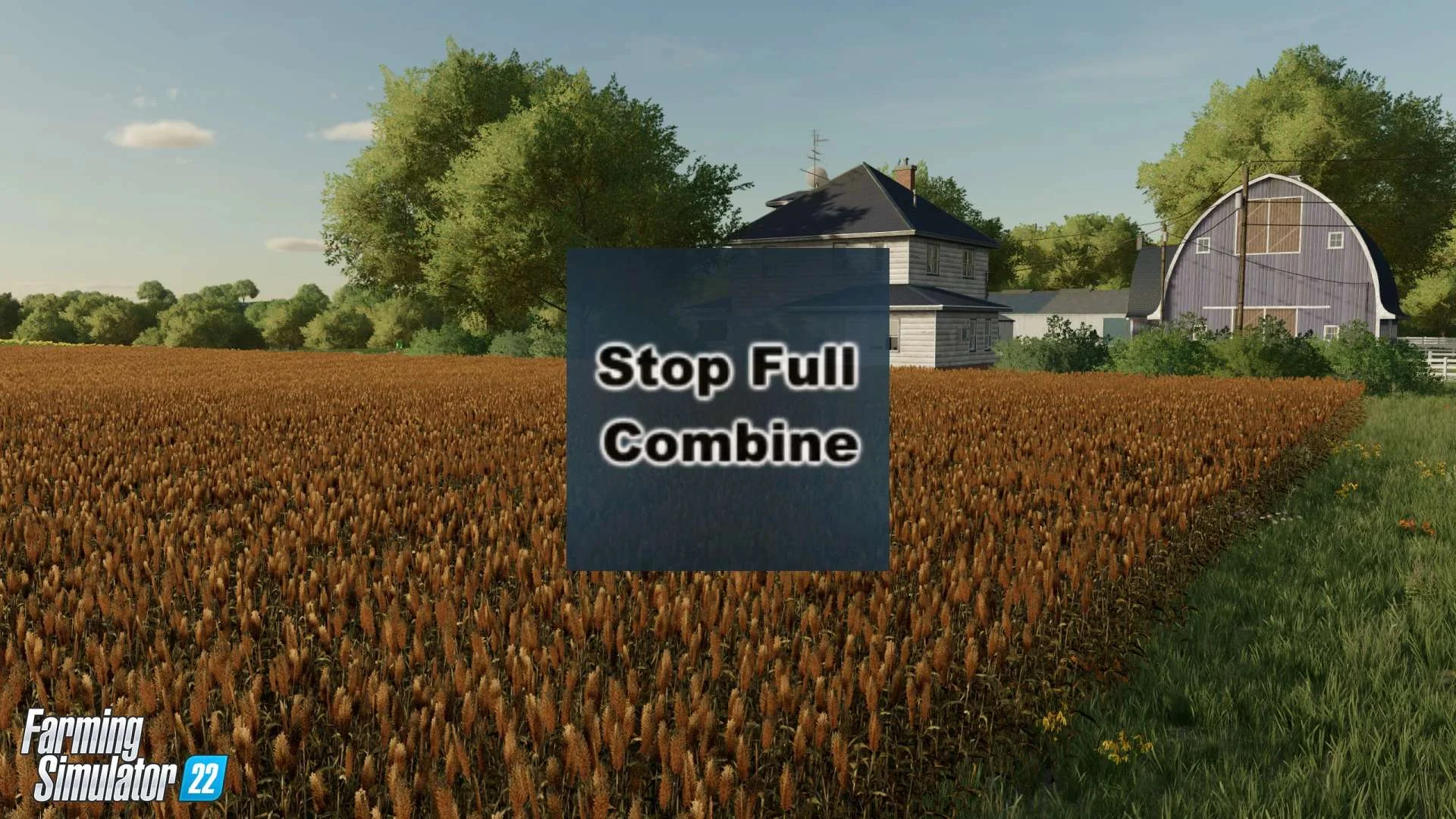 Stop full combine v1.0 FS22 FS22 Mod Free Download