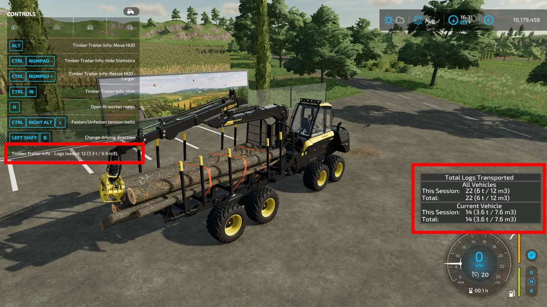 Timber Trailer Info v1.0 FS22 FS22 Mod Free Download