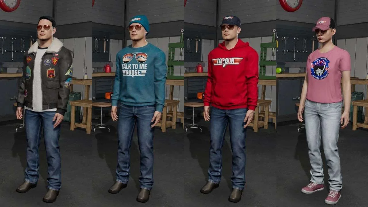 Top Gun Pack (Wardrobe Plus) v1.0 FS22 FS22 Mod Free Download