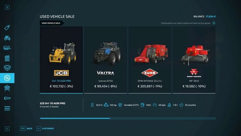 Vehicle Salesystem Customizer v1.0 FS22 FS22 Mod Free Download