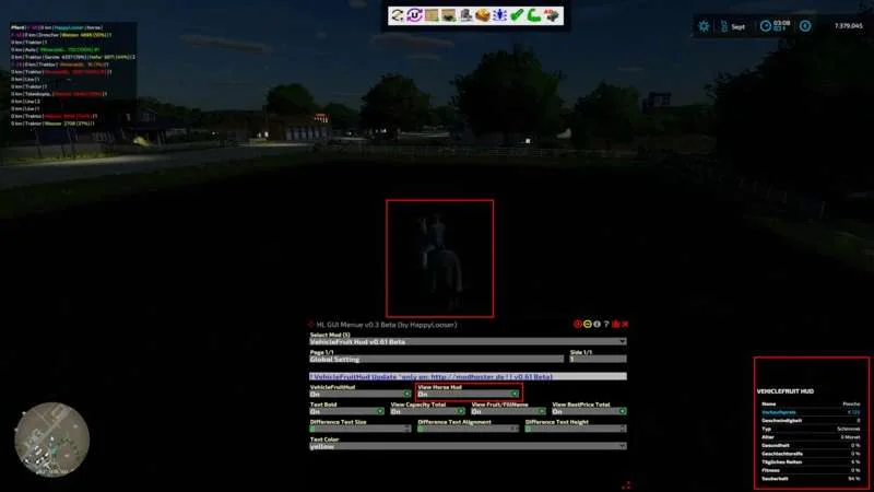 VehicleFruit Hud v0.61Beta FS22 FS22 Mod Free Download