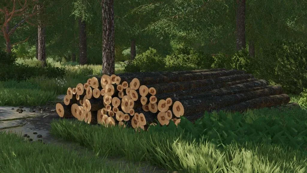 Wooden Pile Prefab v1.0 FS22 FS22 Mod Free Download