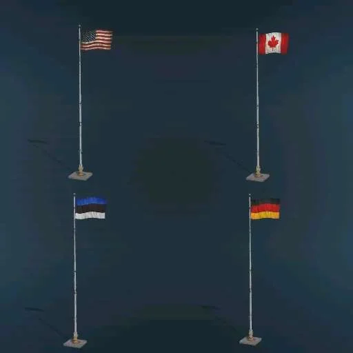 Flags Pack v1.0 FS22 FS22 Mod Free Download