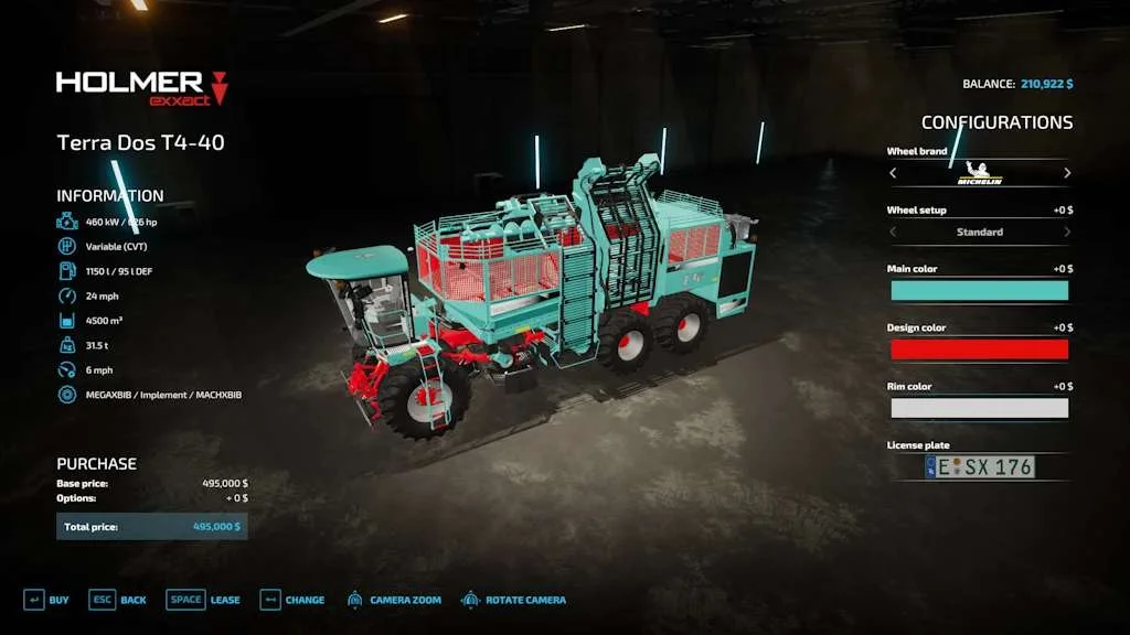 Holmer Terra Dos T4-40 v1.1 FS22 FS22 Mod Free Download