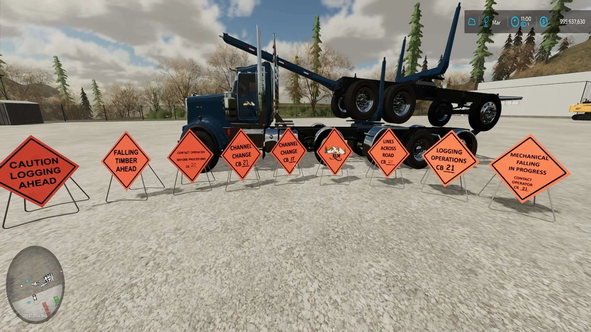 Logging Sign Pack v1.0 FS22 FS22 Mod Free Download