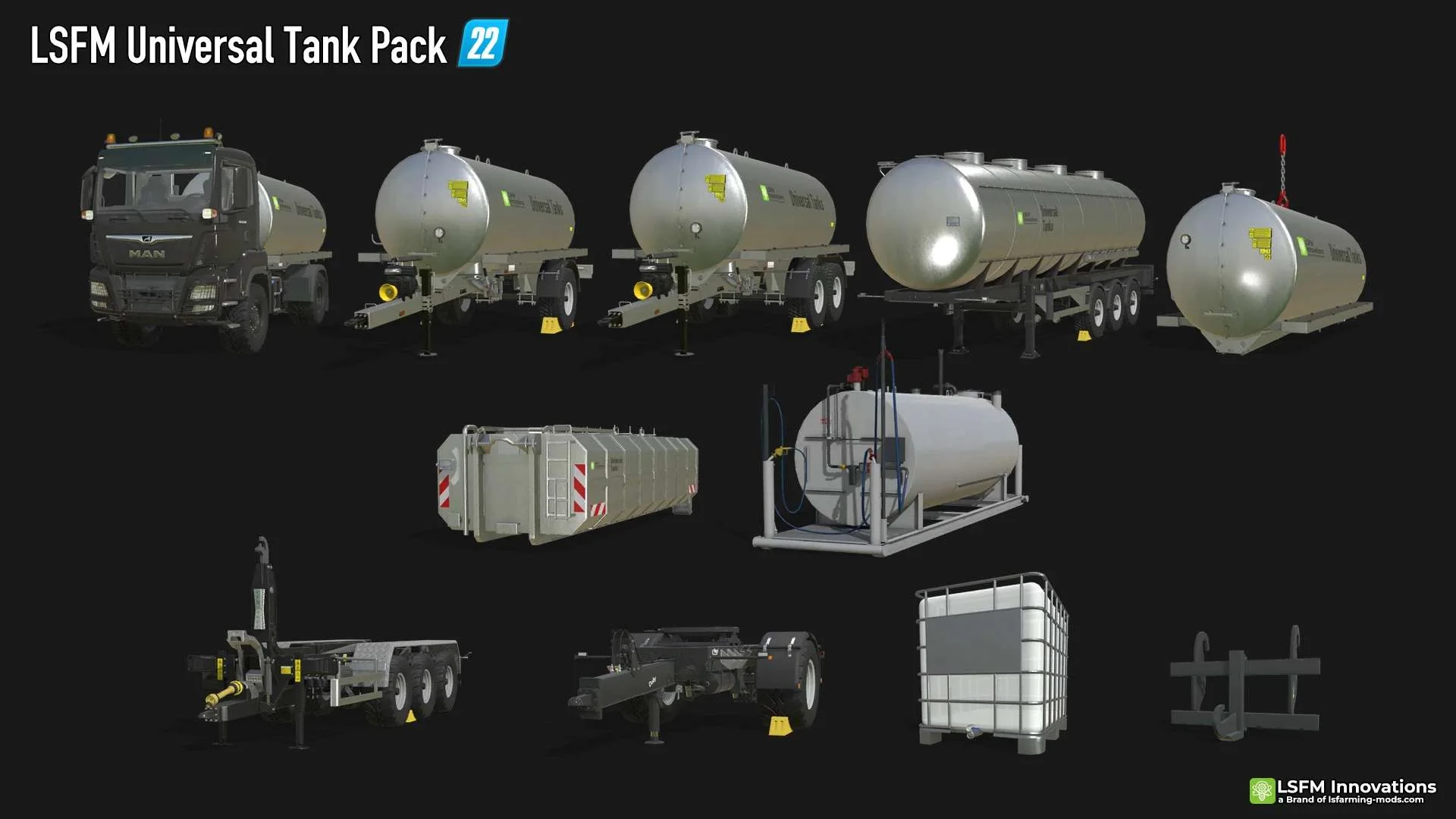 LSFM Universal Tank pack v1.0 FS22 FS22 Mod Free Download