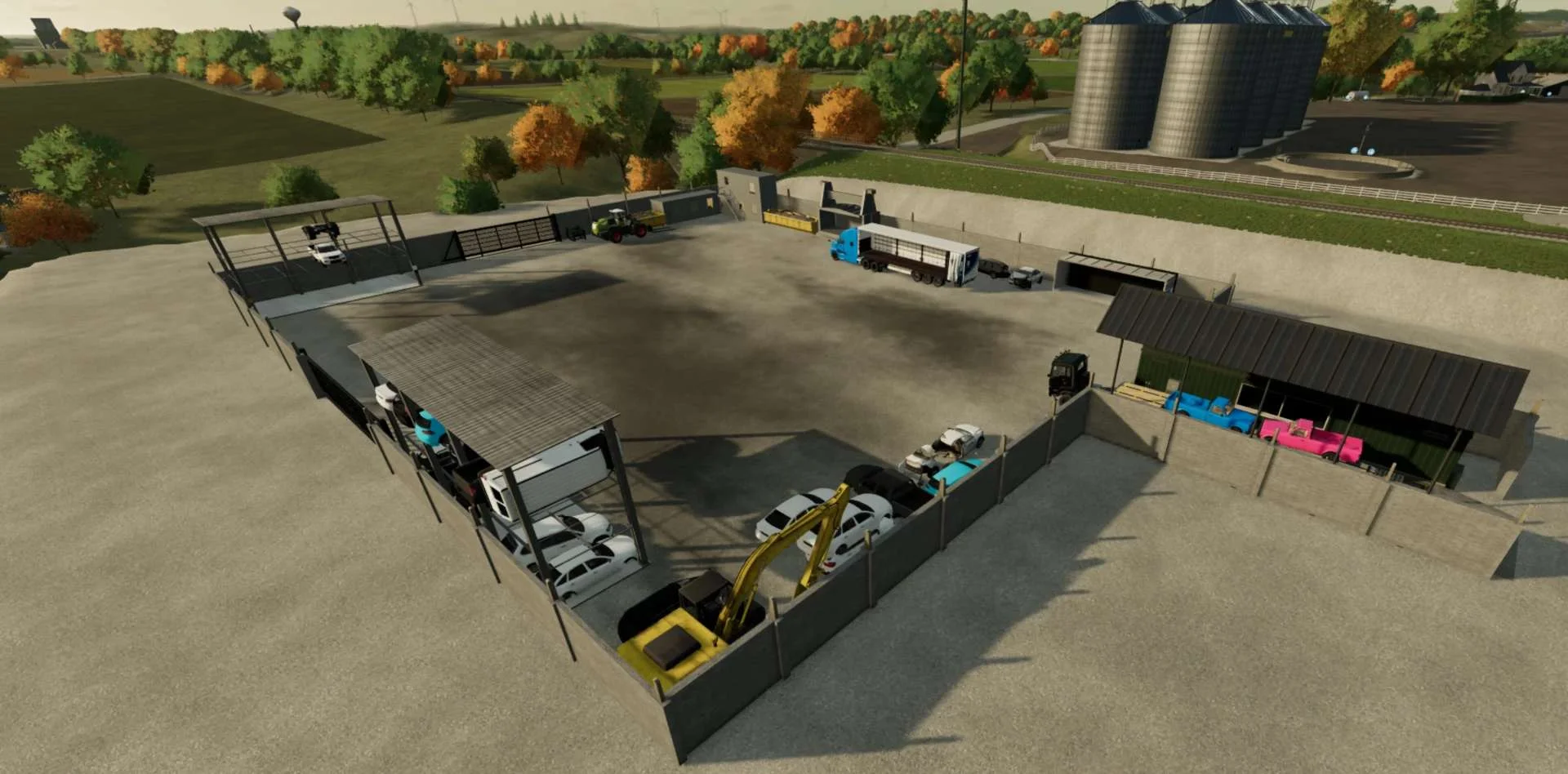 Placeable scrapyard with and without car park v5.0 FS22 FS22 Mod Free Download