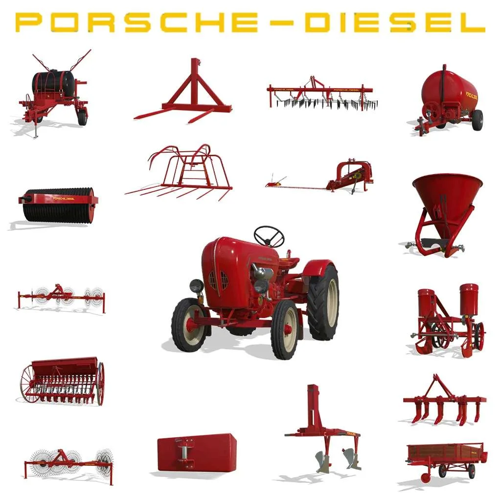 Porsche-Diesel Series Pack V2.0.0.3 FS22 FS22 Mod Free Download