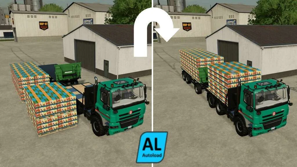 Trucks And Trailer With Pallet Autoload v1.0 FS22 FS22 Mod Free Download