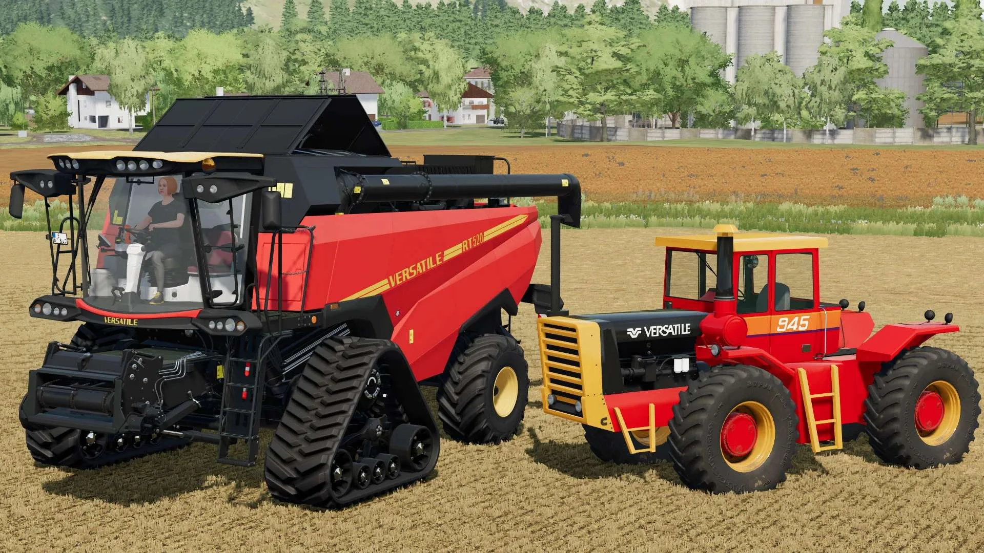 Versatile 835/975 Tractor & Versatile RT 520 Harvester v1.0 FS22 FS22 Mod Free Download