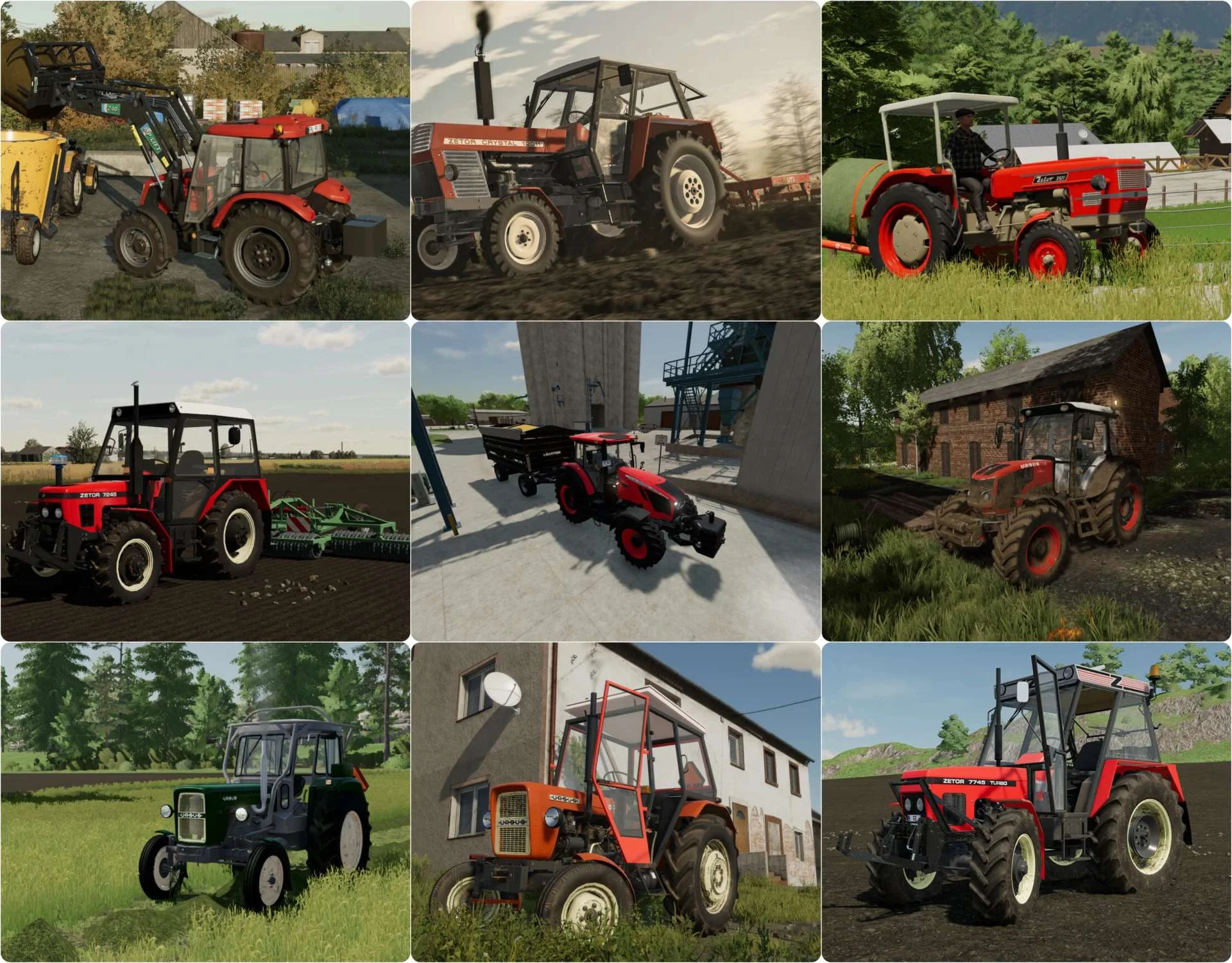 Zetor + Ursus Tractors Pack v1.0 FS22 FS22 Mod Free Download