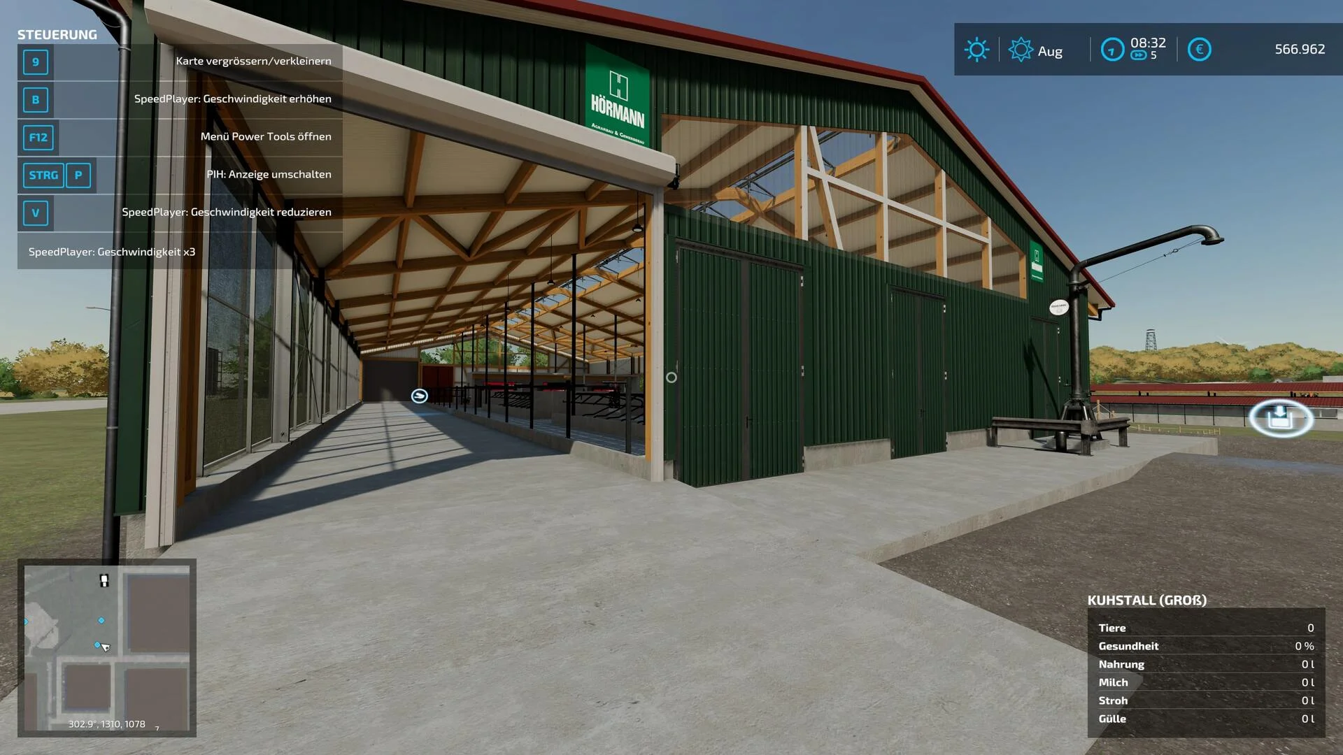 Cow Barn 120 radius 500 V1.0 FS22 FS22 Mod Free Download