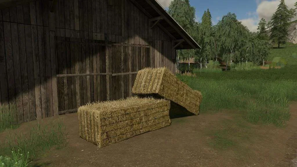 Bale Straw prefab v1.0 FS22 FS22 Mod Free Download