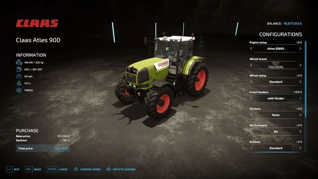 Claas Atles 900RZ v1.6 FS22