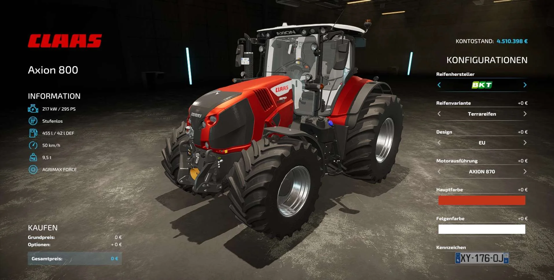 Claas Axion 800 v1.0 FS22 FS22 Mod Free Download