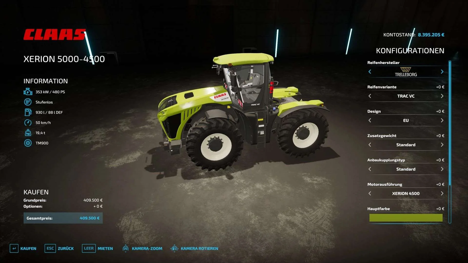 Claas Xerion 4500-5000 v1.0.2 FS22 FS22 Mod Free Download