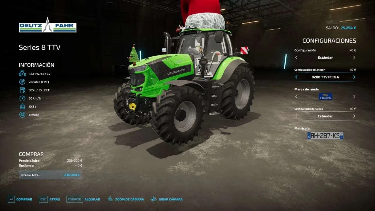 Deutz Fahr TTV8 Christmas Edition v1.0 FS22