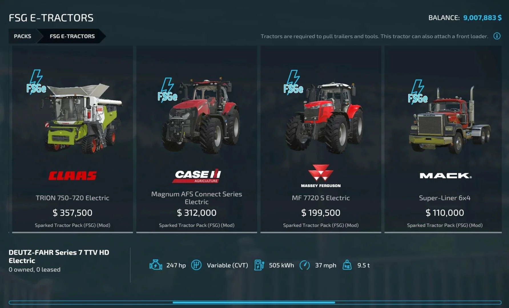 Electric Tractor Pack v1.0 FS22 FS22 Mod Free Download
