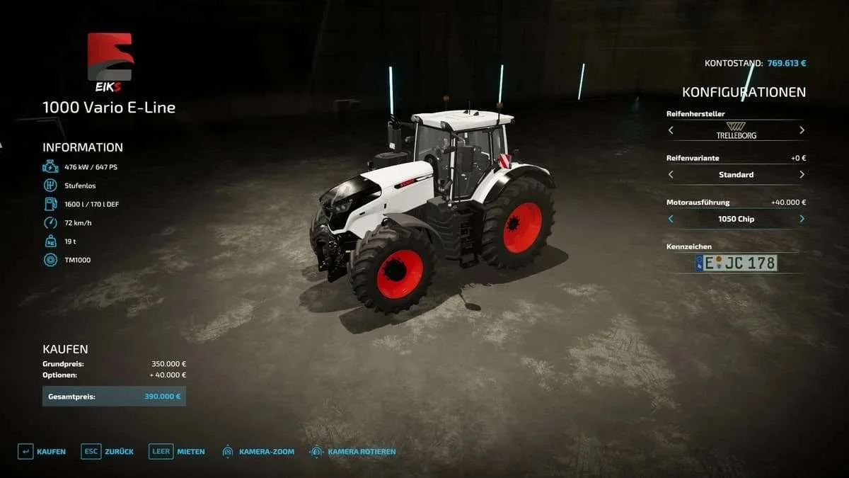 Fendt 1000 Vario E-Line by Eiks v1.0 FS22 FS22 Mod Free Download