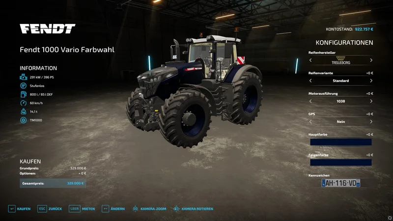 Fendt Vario 1000 MultiColor V1.0 FS22 FS22 Mod Free Download