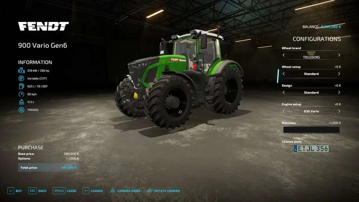 Fendt Vario 900 Selectable design v1.0.0.1 FS22 FS22 Mod Free Download