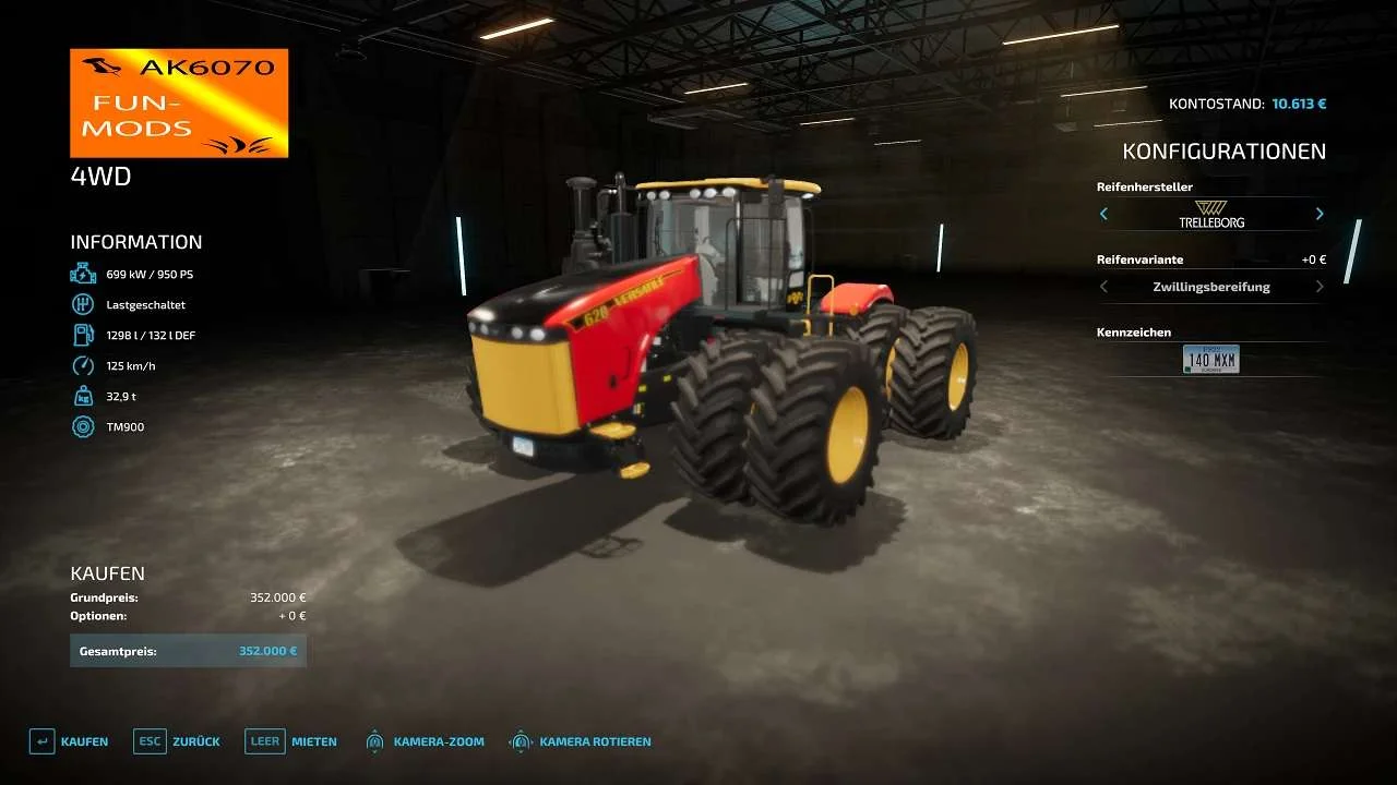High speed tractor Versatile v1.0 FS22 FS22 Mod Free Download