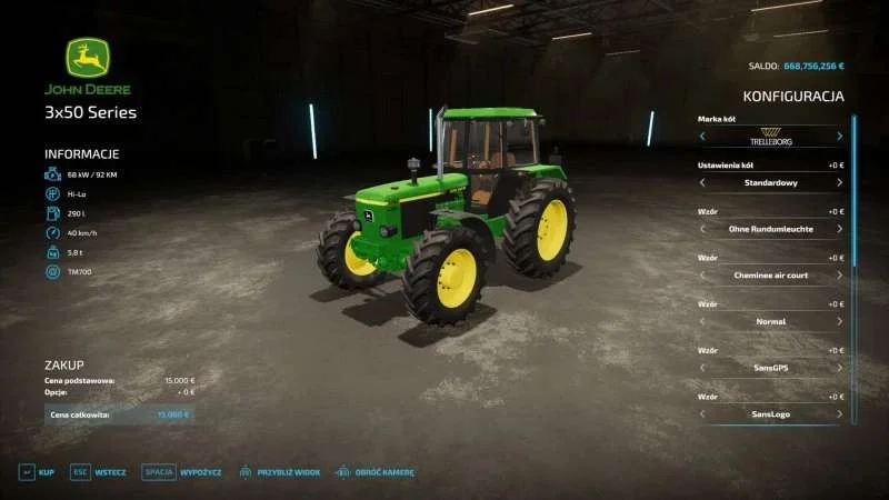 John Deere 3×50 series v1.0 FS22 FS22 Mod Free Download