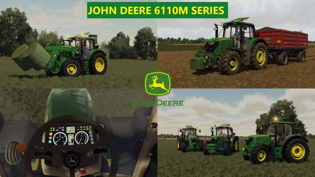 John Deere 6110M Series v1.0 FS22 FS22 Mod Free Download